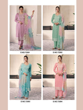 Moonga Silk  With  Sequence Embroidery Fency Thred Work Suit